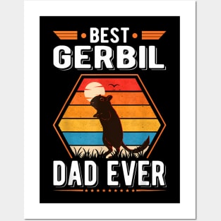 Gerbil Dad Ever Gerbil Father Racing Rat Posters and Art